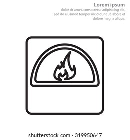 oven line icon