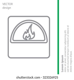 oven line icon