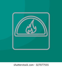 oven line icon