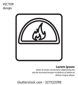 oven line icon