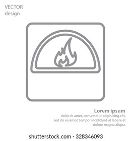 oven line icon