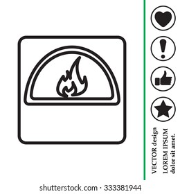 oven line icon