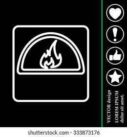 oven line icon