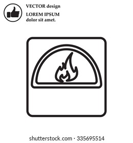 oven line icon