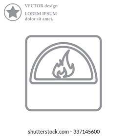 oven line icon