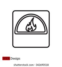 oven line icon
