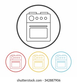 oven line icon