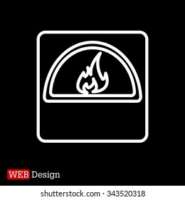 oven line icon