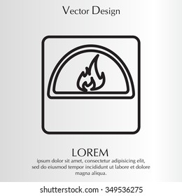 oven line icon