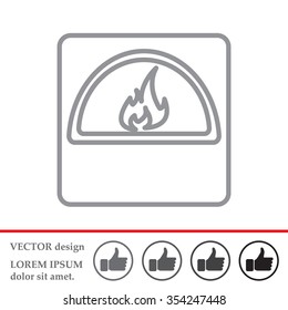 oven line icon