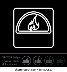 oven line icon