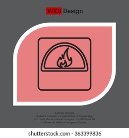 oven line icon