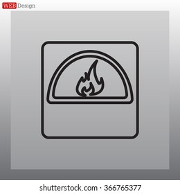 oven line icon