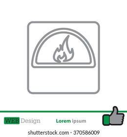 oven line icon