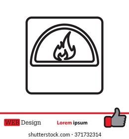 oven line icon