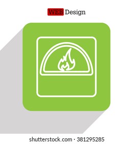 oven line icon