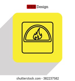 oven line icon