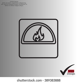 oven line icon