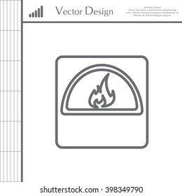 oven line icon