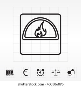 oven line icon