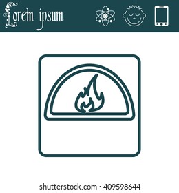 oven line icon