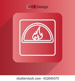 oven line icon
