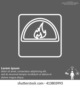 oven line icon