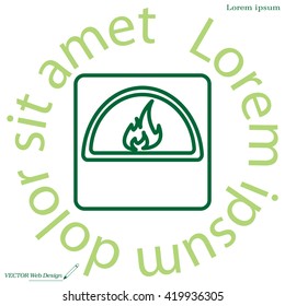 oven line icon