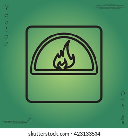 oven line icon