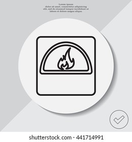 oven line icon