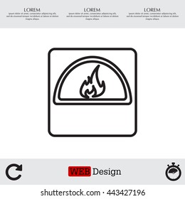 oven line icon