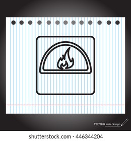 oven line icon