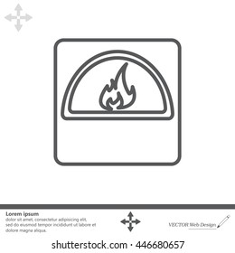 oven line icon