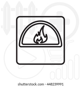 oven line icon