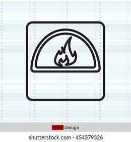 oven line icon