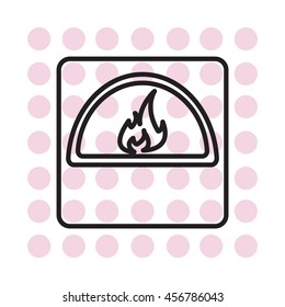 oven line icon