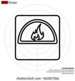 oven line icon