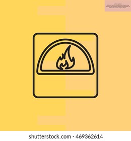 oven line icon