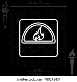 oven line icon