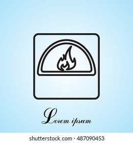 oven line icon