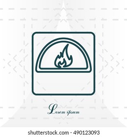 oven line icon