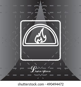 oven line icon