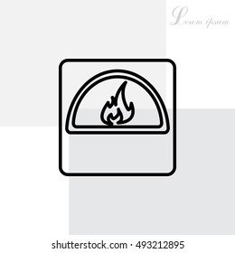 oven line icon