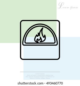 oven line icon