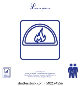 oven line icon