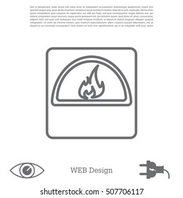 oven line icon