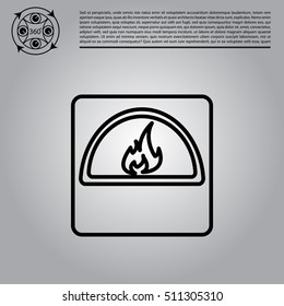 oven line icon