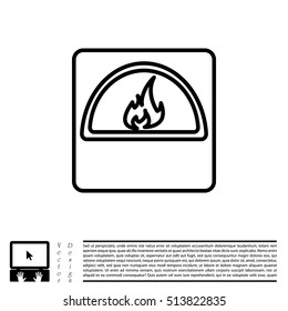 oven line icon
