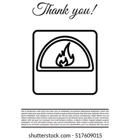 oven line icon