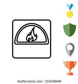 oven line icon